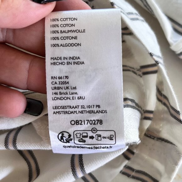 NWT We The Free People Lisbon Tunic 100% Cotton Striped Top Size S - Picture 10 of 12